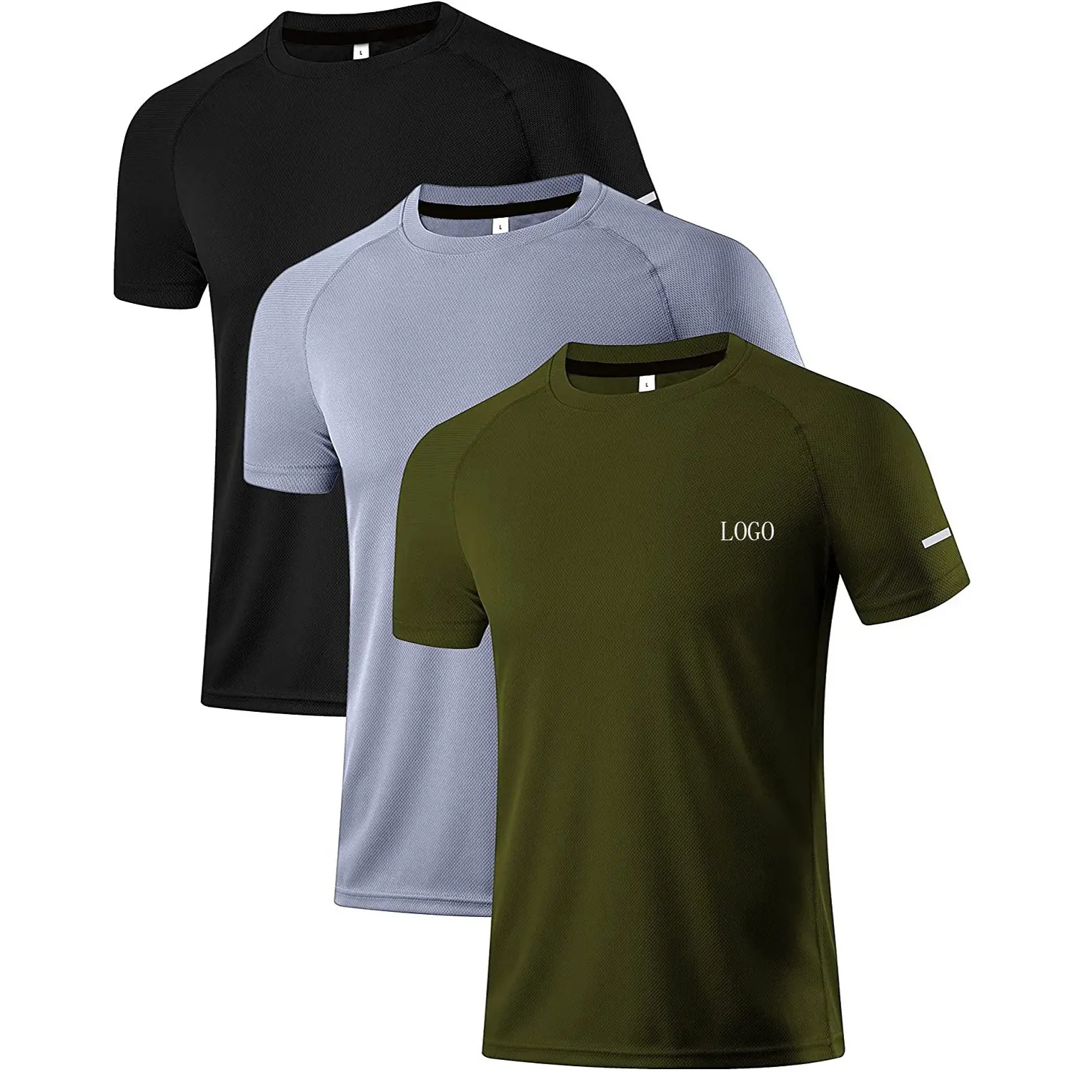 Custom Raglan Sleeve T Shirt Men Sportswear Shirt Workout Clothing Gym Athletic Wear Elastic Mesh Tshirt For Men Stylish 2021