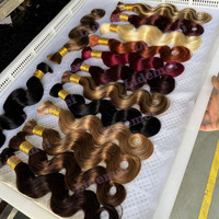 Extensions de cheveux humains bruts non traités, couleur 99j, boucles bohèmes, cheveux à tresser, cheveux indiens vierges en vrac, lots de cheveux humains indiens bruts
