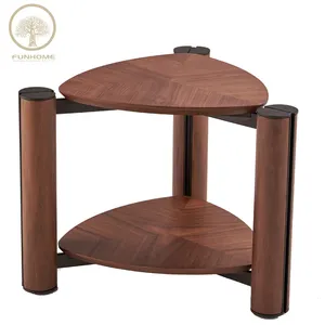 FUNHOME Triangle Coffee Table Wood Detachable Desktop Simple Wooden Coffee Table Restaurant Chaises Cafe Chair Furniture