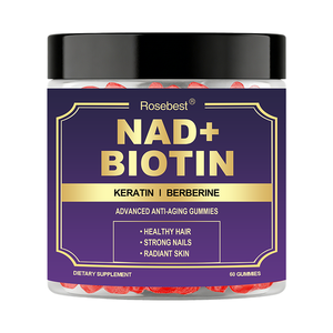 Rosebest Custom 9-in-1 Anti-aging Haar, Huid & Nagels Gummy Supplement 9-in-1 Pure NAD Biotine Gummy met Resveratrol en Collageen - Product Image 1