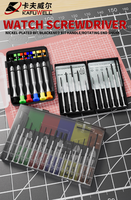 KAFUWELL PS6135 6pcs Set Obeng Presisi - 3pcs Obeng Kepala Datar dan 3pcs Obeng Kepala Phillips Mikro Mini dengan Pegangan Baja