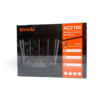 Router Inalámbrico AC2100, Router Gigabit Tenda AC23 de Doble Banda 2033Mbps 2.4G 5.0GHz, Repetidor Wifi con 7 Antenas de Alta Ganancia, Mayor Cobertura