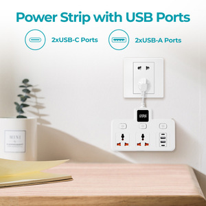 Winning Star Power Strip 3 Outlets 2 <b>USB</b> Ports Safety <b>Plug</b> Universal Expansion Socket - Product Image 2