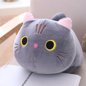 10 pouces dessin animé chat en peluche animal mignon yeux ronds chat noir oreiller en peluche avec corps long et yeux ronds - Product Image 6