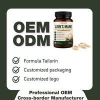 Haosen OEM ODM Extrait de Super Champignon Personnalisé Extrait de Crinière de Lion 10:1 Capsules 500mg Qualité Alimentaire Anti-âge Cerveau Adultes