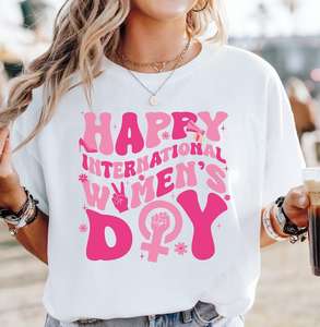 Maglietta per la festa internazionale della donna, maglietta rosa per l'empowerment femminista, per donna, 100% cotone, casual, primavera estate, girocollo - Product Image 3