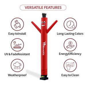 Diseño de payaso promocional de fábrica, hombre de tubo de bailarina de aire inflable para publicidad de eventos de negocios al aire libre con soplador incluido - Product Image 3