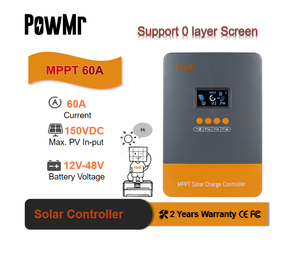 <span class=keywords><strong>PowMr</strong></span>-controlador de carga Solar MPPT de 60A, 12V/24V/36V/48V, entrada PV máxima de trabajo automático, 150V - Product Image 2