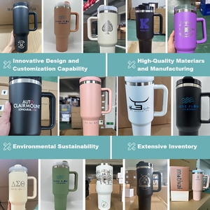Stainless Steel Vacuum Insulated <b>Thermos</b> with Handle and Lid Leak-Proof Coffee Tumbler with Straw Customizable Printing - Product Image 6