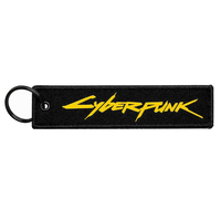 Porte-clés personnalisé en métal avec mousqueton, en tissu tissé ou brodé, style Jet Tag, pour cadeaux promotionnels