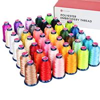 Fil à broder / fil à coudre en polyester Poolin 4000m*100 couleurs 108D/2 40wt