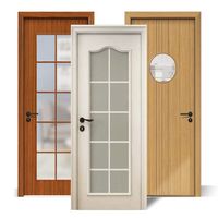 Portes intérieures en bois massif de luxe modernes de haute qualité, à panneau unique, pour appartement, chambre à coucher, ouverture manuelle, isolation acoustique