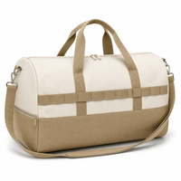Sac de sport Oxford personnalisé avec logo, bicolore crème kaki, sangle Molle, bandoulière amovible, Flying Whale, vente en gros