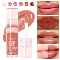 Rouge à lèvres liquide végétalien personnalisé OEM ODM, effet repulpant, sans sensation collante, bronzant, à l'acide hyaluronique, longue tenue, vente en gros - Meilleures ventes