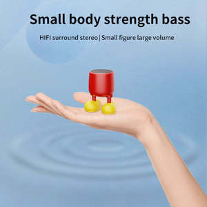 Haut-parleur portable sans fil Hi-Fi extérieur rond, petit caisson de basses stéréo, mini haut-parleur Bluetooth - Product Image 4