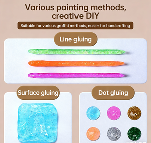 Set di 10 Colori di Colla Glitterata per Bambini, Penna Glitterata Lavabile per Disegno e Colorazione, Progetti Artistici Fai-da-Te per Bambini - Product Image 3