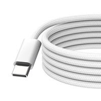 Câble Tressé en Nylon 60W 1M 3FT USB C vers USB C Type C Câbles de Charge Rapide Fils de Chargeur 15 16 17 PRO MAX avec Boîte en Papier