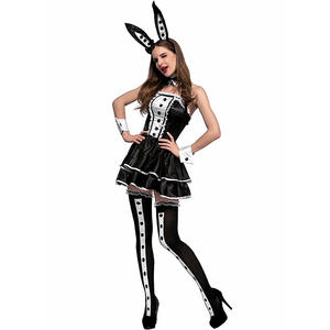 Black Bunny Girl Juego <span class=keywords><strong>de</strong></span> rol Cosplay Mujer Halloween Bunny Rabbit Animal Disfraces Carnaval Purim Parade Nightclub Bar Vestido <span class=keywords><strong>de</strong></span> fiesta - Product Image 4