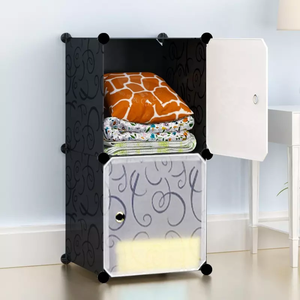 Tersedia 8 Pintu dengan 1 Gantungan Warna Hijau Murah Lemari Pakaian Plastik Lemari Penyimpanan Lemari Bayi Plastik - Product Image 6