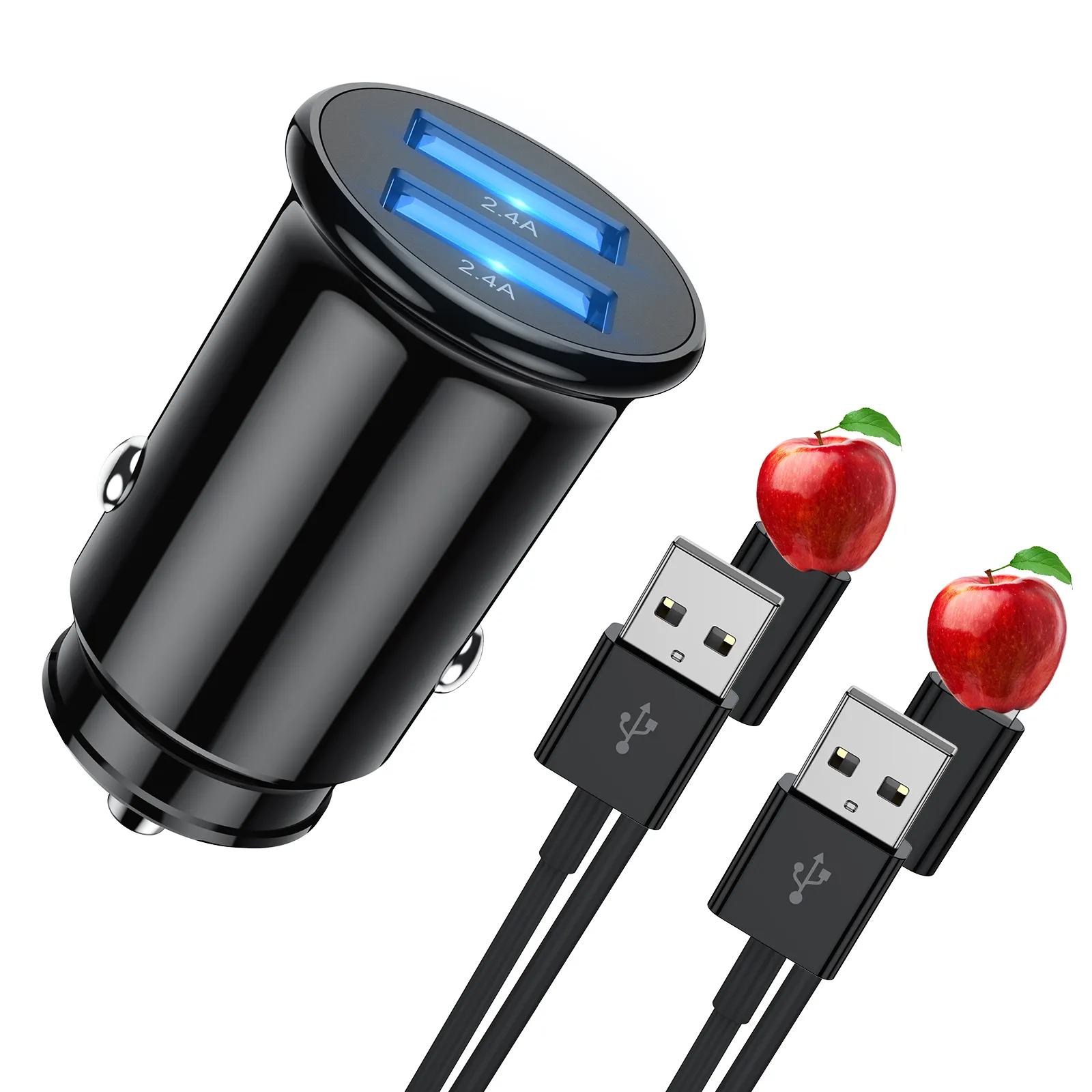 Factory Price 12v-24v PD 24w Fast Car Charger Double USB Adapter High quality Car-Charger USB for Appl