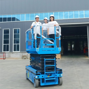 Plataforma Elevadora de Tijera Eléctrica de Alta Calidad de 10M, 12M, 14M, Plataforma Elevadora de Tijera Pequeña de 8M para Almacén - Product Image 6