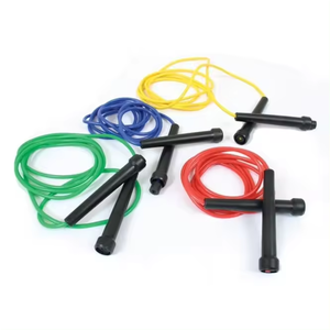 Emballage de logo de couleur personnalisée <span class=keywords><strong>corde</strong></span> à <span class=keywords><strong>sauter</strong></span> mince en PVC avec poignée en PP de 9 pieds à longueur réglable pour enfants - Product Image 5