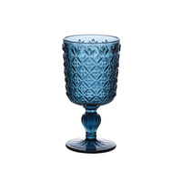 Verres à vin en verre épais de haute qualité, colorés, gaufrés, style vintage, série bonbons, vente en gros d'usine, pour la maison et l'hôtellerie