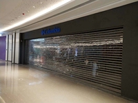 Prix de gros personnalisé smart shop porte d'entrée en alliage d'aluminium pc lattes porte transparente à volet roulant