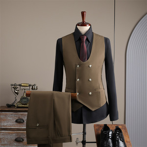 LCBZ Costume Homme 3 Pièces, Double Boutonnage, Manches Longues, Quatre Saisons, OEM, Vêtement Homme, Costume Formel Personnalisé, Smoking - Product Image 5