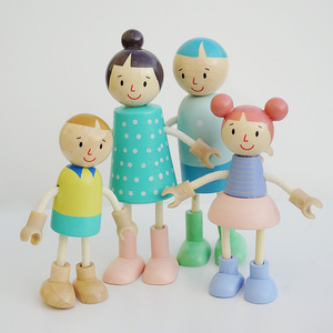 Familia de Muñecas de Madera, Figuras de Personas, Casa de Muñecas, Muñecas Familiares en Miniatura, Juego de Roles para Niños, Mini Modelo de Juguete, Juego de Simulación - Product Image 2