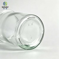 Pot de conservation en verre rond et droit de 250 ml, bocal en verre à large ouverture pour bougies DIY, collations et petits aliments, emballage OEM