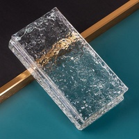 200*100*50mm Source fabricants fente pour carte thermofusible personnalisé cristal brique verre bloc
