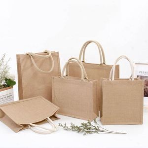 Wholesale Custom Logo Printing Burlap Tote <b>Bags</b> Recycled Linen Eco Friendly Shopping Jute <b>Bag</b> - Product Image 1