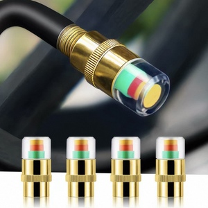 Capuchons de valve de pneu Air Alert 4 pièces/lot, indicateur de pression 2,4 bars, antivol, jauge d'air à 3 couleurs avec alerte visuelle - Product Image 1