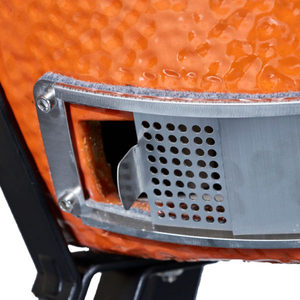 AUPLEX Pizza <span class=keywords><strong>Barbecue</strong></span> 21 pouces Orange <span class=keywords><strong>Barbecue</strong></span> Kamado d'extérieur Camping <span class=keywords><strong>Chef</strong></span> en acier avec pierre de cuisson, <span class=keywords><strong>fumoir</strong></span> intérieur sans fumée, télécommande - Product Image 5