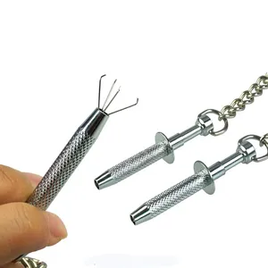 HM stimulateur sein femme hommes Bondage érotique papille BDSM acier inoxydable fil griffe <span class=keywords><strong>mamelon</strong></span> pinces - Product Image 6