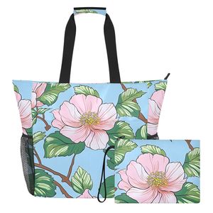 Bolso Tote para Mujer con Estampado Floral y Cierre de Cremallera, Diseño Moderno, para Todas las Temporadas - Product Image 1