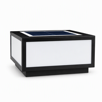 Lampe solaire carrée moderne pour poteau, étanche IP65, 3500K, avec douille E27 remplaçable, pour portail de jardin, clôture, quai