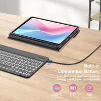 Funda con Teclado de Proyección Inalámbrico USB-C Ultrafino y Mecánico Personalizable Laudtec para Tablet Tab S9 FE con S Pen Integrado