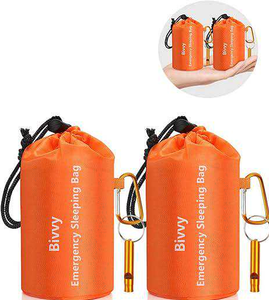 Sac de couchage d'urgence chauffant - Équipement de bivouac portable et imperméable pour toutes les saisons, camping en plein air, activités de survie décontractées - Product Image 1