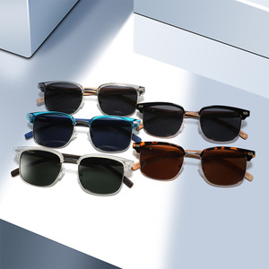 Gafas de Sol Clásicas Retro de Media Montura, Protección UV400, Polarizadas, Marco de Plástico y Metal, Unisex, Protección Solar, Pesca, Conducción - Product Image 1