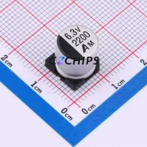 Condensador Electrolítico de Aluminio SMD 189RV0030, D10xL10.5mm 2200uF 20% 6.3V 1.19A-100kHz - Product Image 1