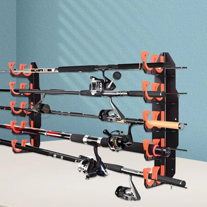Support mural pour cannes à pêche, support de rangement pour cannes à pêche, à dégagement rapide, gain de place, organisateur de matériel de pêche pour camion, bateau ponton - Product Image 6
