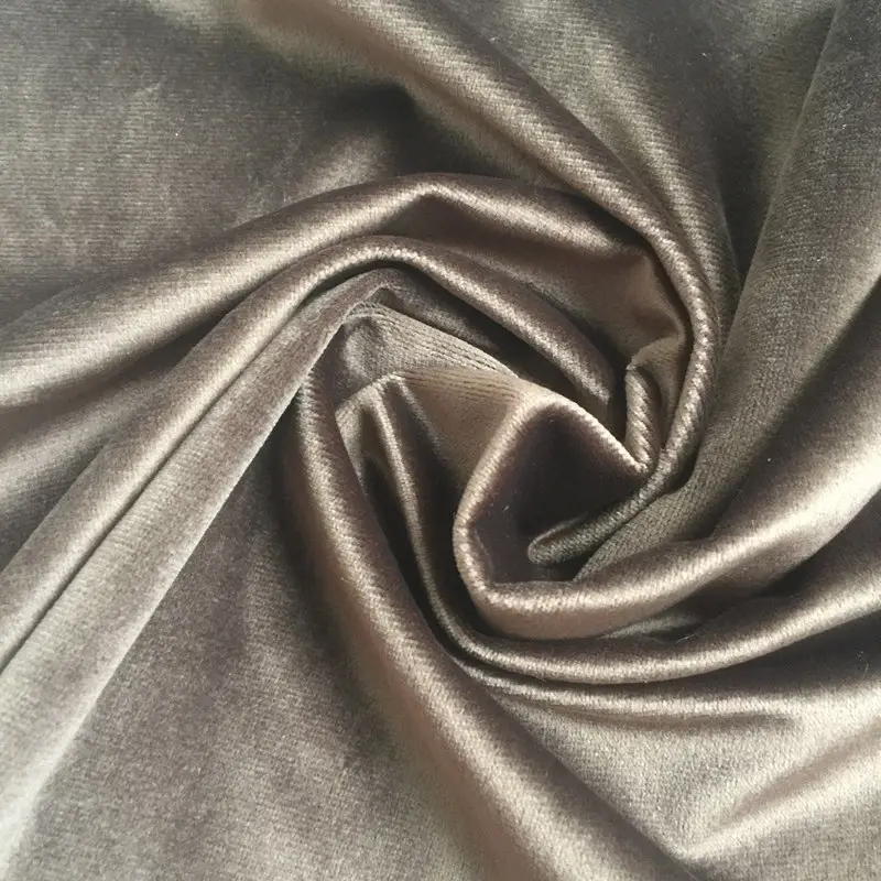 Yumuşak kadife düz boyalı polyester örme hollanda kadife kumaş
