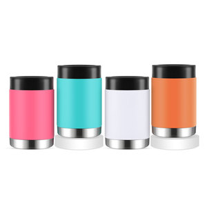 12oz 304 Stainless Steel Double-<b>Walled</b> Vacuum Insulated Portable Cooler Bottle Food Grade PP Lid for Wine Food - Product Image 1