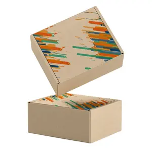 Scatola di cartone con logo personalizzato personalizzato in cartone scatole kraft scatola di imballaggio in cartone ondulato