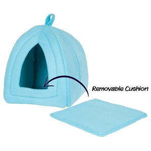Lit d'intérieur luxueux et chaleureux pour chat avec coussin en mousse amovible, cages et maisons pour animaux de compagnie pour petits animaux - Product Image 3