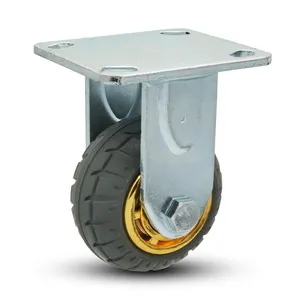 Fixed or Directional Universal Pu Foam Caster Pneumatic Polyurethane Wheel Caster Workshop Heavy Duty Caster
