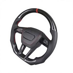 Volant sport en fibre de carbone <span class=keywords><strong>Audi</strong></span> RS4 A6 A7 S6 RS6 S7 RS7 avec écran LED et palettes de changement de vitesse (<span class=keywords><strong>Rouge</strong></span> 2017-2024) - Product Image 5