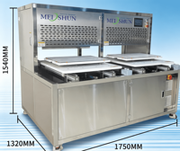 Mesin Pemotong Roti Ultrasonik 220V Buatan Khusus dengan Rangka Baja Tahan Karat dan Pisau Paduan Titanium untuk Lini Produksi Roti.
